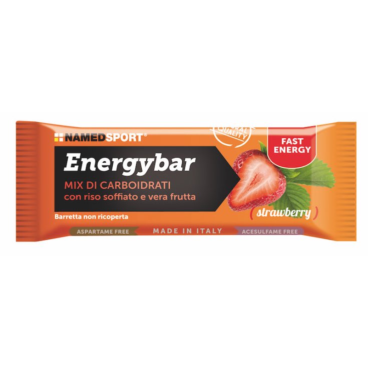 NamedSport Energybar Barre Complément Alimentaire Fraise 35g