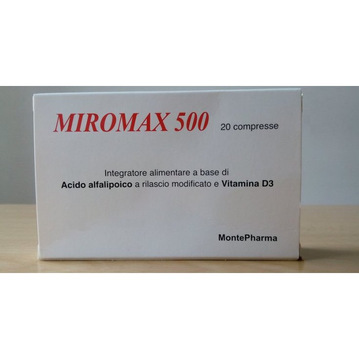 MontePharma Miromax 500 Complément Alimentaire 20 Comprimés