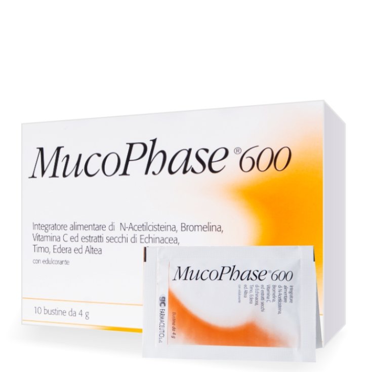GCFarmaceutici Mucophase 600 Complément Alimentaire 10 Sachets