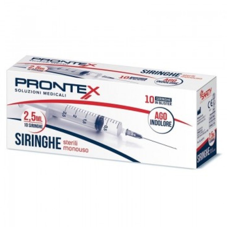 Seringues de sécurité Prontex 2,5 ml Aiguille indolore 10 pièces