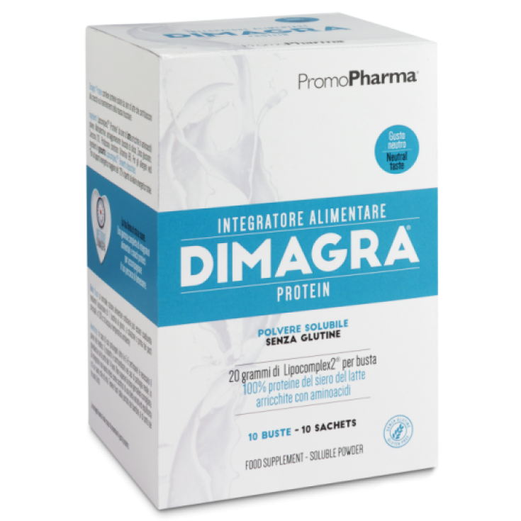 Promopharma Dimagra Protein Complément Alimentaire Goût Cacao 10 Sachets