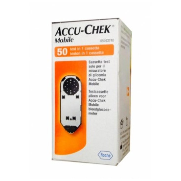 Roche Accu-Chek Mesure de la glycémie mobile 50 tests dans une cassette