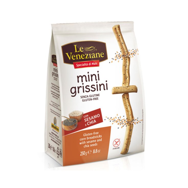 Le Veneziane Mini Gressins Au Sésame Et Chia Sans Gluten 250g