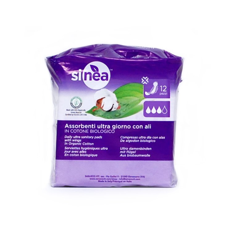 Sinea Ultra Day Absorbants Avec Ailes Coton Bio 12 Pièces