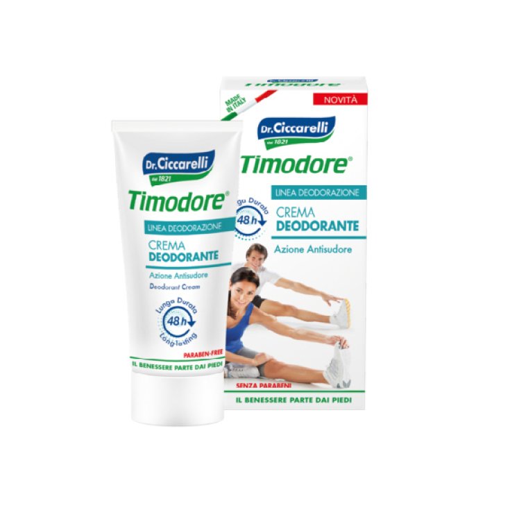 Doctor Ciccarelli Timodore Déodorant Crème 48H Action Anti-Transpiration Ligne Désodorisante 50 ml