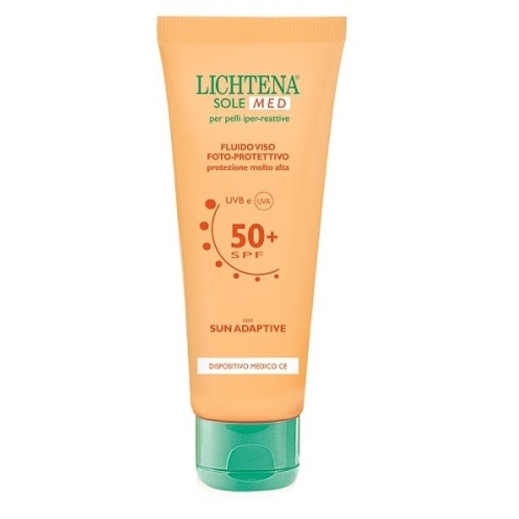 Lichtena Med Fluid SPF 50+ Crème Solaire Visage Peau Hyper Réactive 50 ml