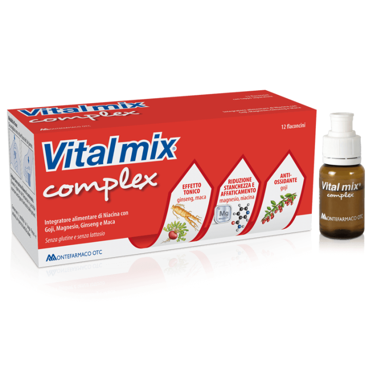 Montefarmaco Vitalmix Complexe Complément Alimentaire 18 Flacons 10 ml