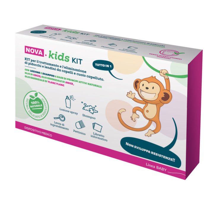 Nova Argentia Nova.Kids All In 1 Spray Lotion + Shampooing + Peigne + Manuel 1 Kit