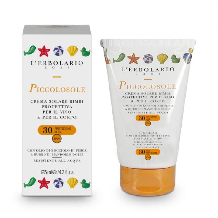 L'Erbolario Piccolosole SPF 30 Crème Solaire Protectrice Visage Et Corps 125 ml