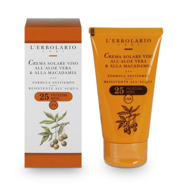 L'Erbolario Crème Solaire Visage à l'Aloe Vera & Macadamia SPF25 75 ml