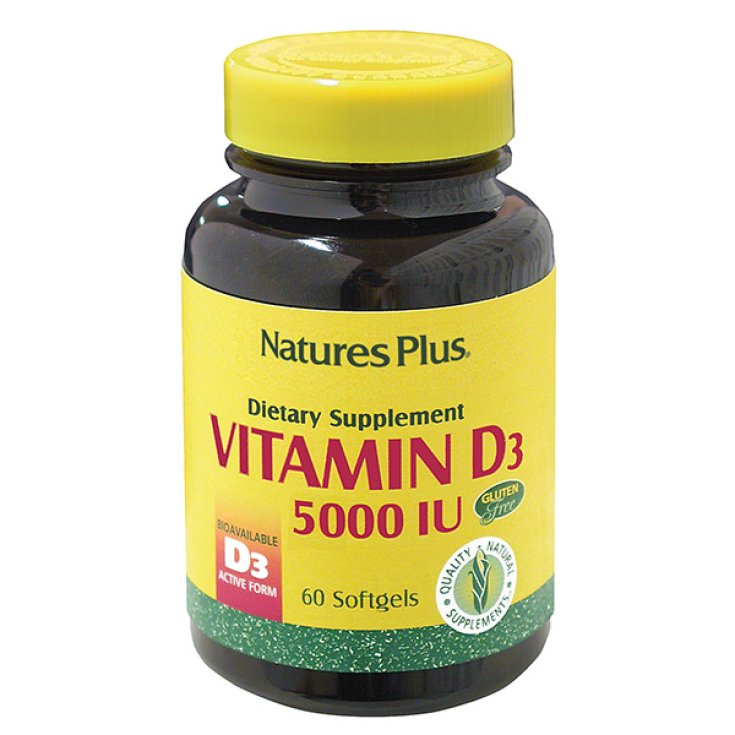 Natures Plus Vitamine D3 5000 Ui Complément Alimentaire 60 Gélules