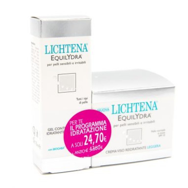 Lichtena Equilydra Crème Visage Hydratante Légère + Gel Contour des Yeux