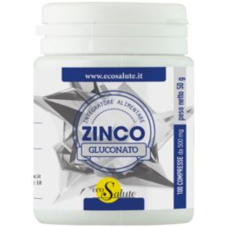 EcoSalute Zinc Gluconate Complément Alimentaire 100 Comprimés