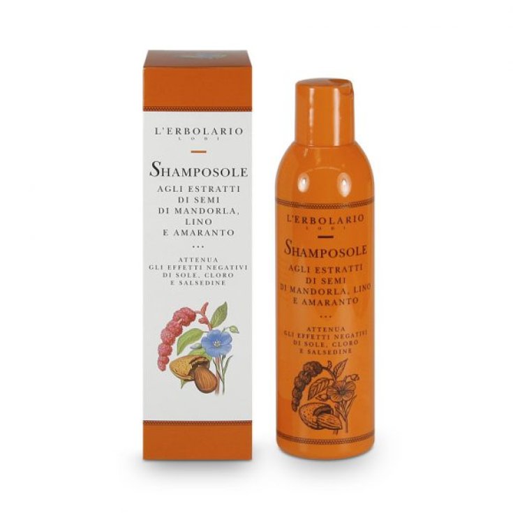 L'Erbolario Shampooing Aux Extraits De Graines De Lin Amande Et Amarante 200 ml