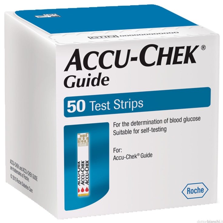 Roche Accu-Chek Guide Strips Pour la mesure du glucose 50 bandelettes