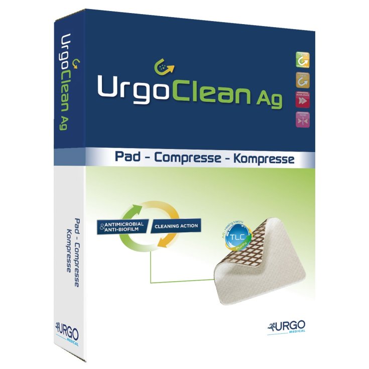 UrgoClean AG / Silver Pansements Antibactériens 6x6cm 5 Pansements