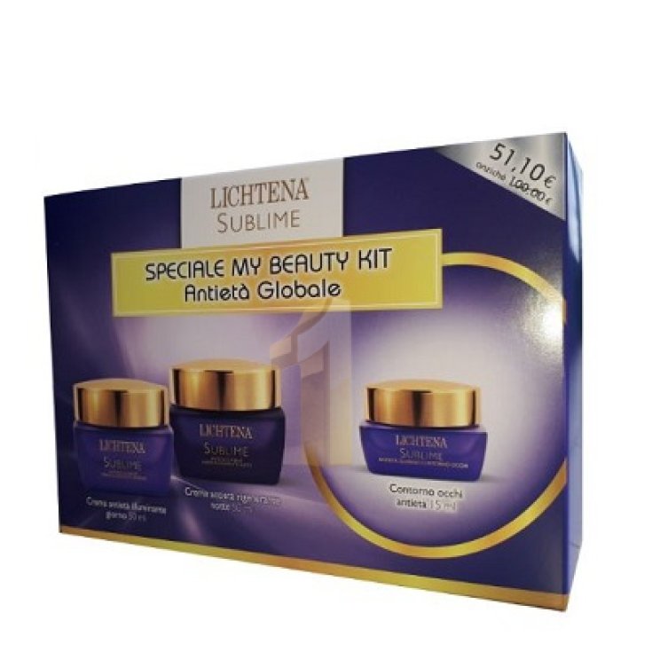 Lichtena Sublime Kit Crème Jour Anti-âge 50 ml + Crème Nuit 50 ml + Crème Contour des Yeux 15 ml