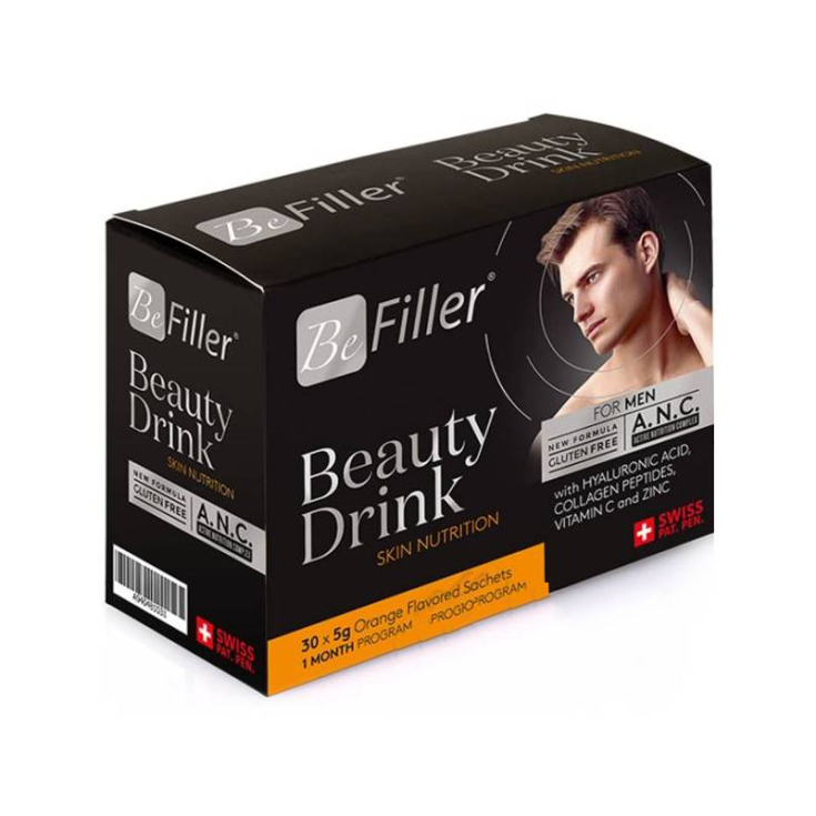 Be Filler Beauty Drink Skin Nutrition For Men Complément alimentaire 30 sachets