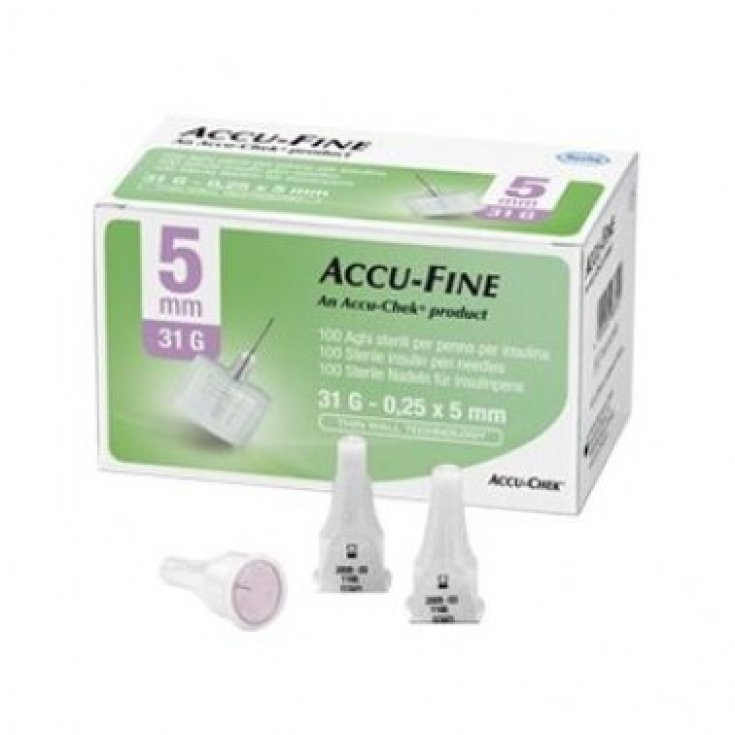 Roche Accu-Fine Aiguille Pour Stylo Insuline 31G Longueur 5mm 100 Pièces