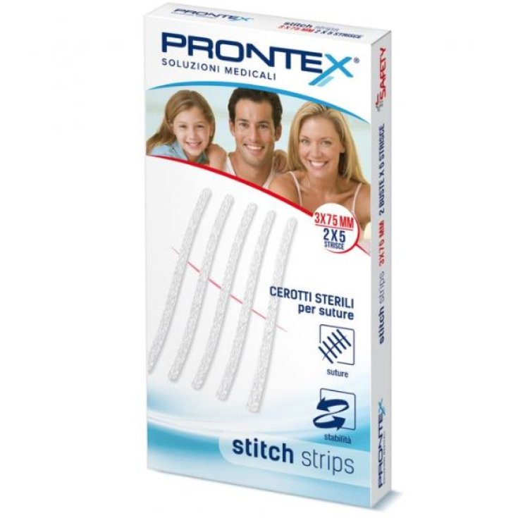 Bandes de couture de sécurité Prontex Pansements de suture 3x75cm 10 pièces