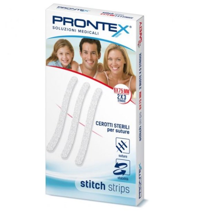 Prontex Stitch Strips Pansements de suture stériles 6x75mm 10 pièces