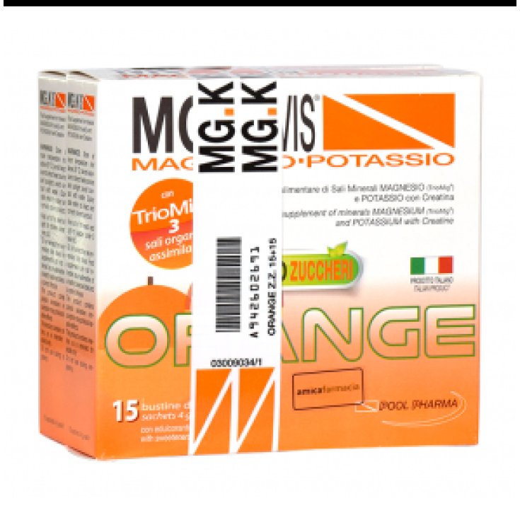 Pool Pharma Mgk Vis Orange Ze.Ro Sucres Complément Alimentaire 15 + 15 Sachets