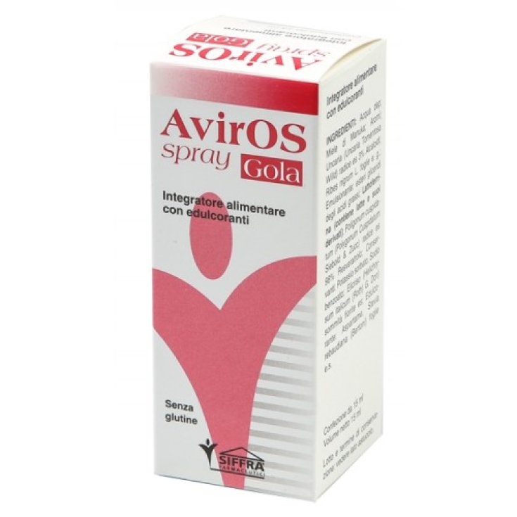 Siffra Farmaceutici AvirOS Spray Gorge Complément Alimentaire Avec Édulcorants 15 ml
