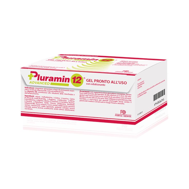 Farma-Derma Pluramin 12® Advanced Gel prêt à l'emploi Complément alimentaire 14 Stick Pack de 15 ml