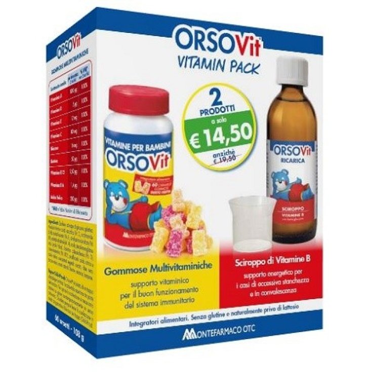 Montefarmaco OTC OrsoVit Vitamin Pack Vitamin Gummy + Sirop de Vitamine B