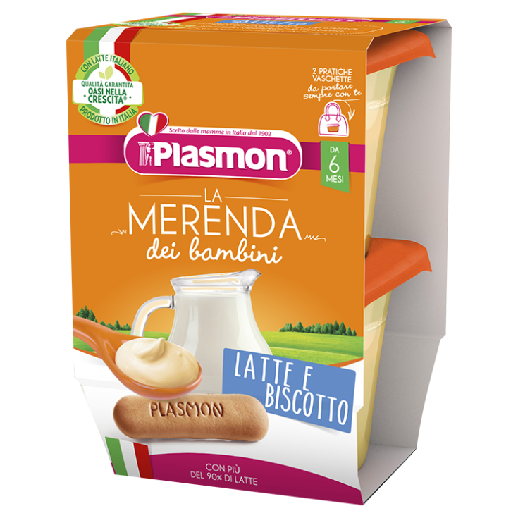 Plasmon La Merenda Lait Et Biscuit 2x120g