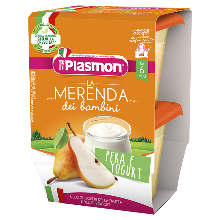 Plasmon Enfants Snack Poire Yaourt 2x120g