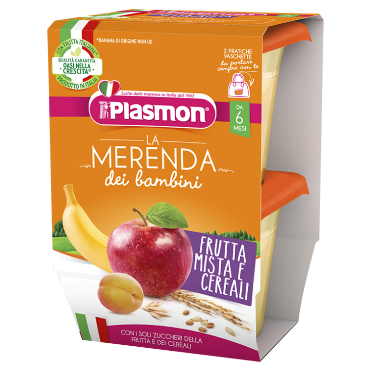 Plasmon Enfants Snack Fruits Et Céréales Mixtes 2x120g