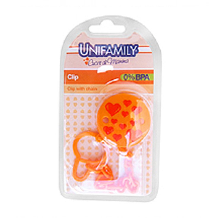Clip Unifamily Avec Chaîne Orange 1 Pièce