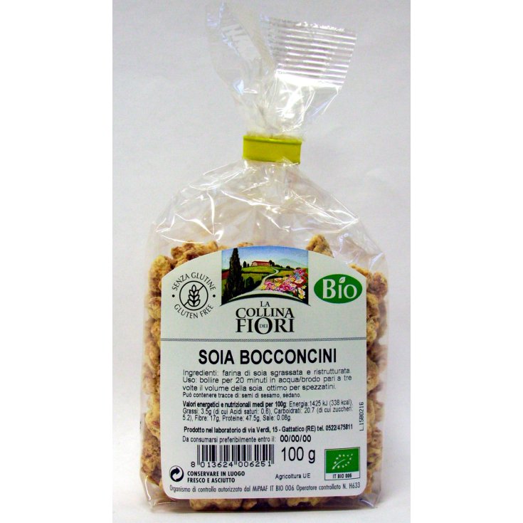 La Collina Dei Fiori Morceaux De Soja Bio Sans Gluten 100g