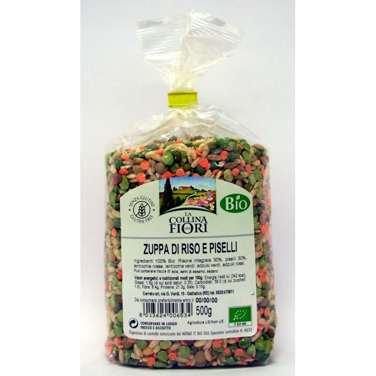 La Collina Dei Fiori Soupe De Riz Et Pois Bio Sans Gluten 500g