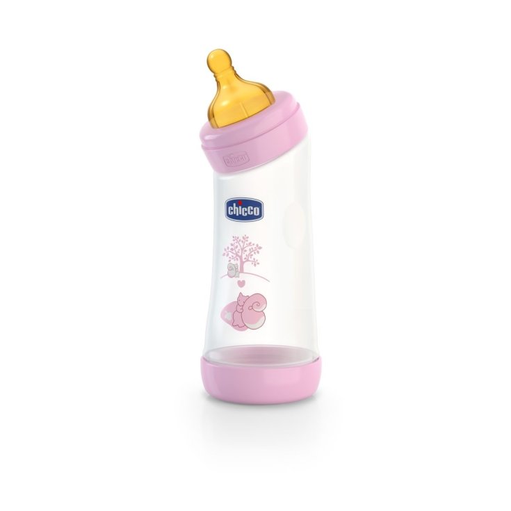 Chicco Biberon Benessere Coudé Polypropylène Et Caoutchouc Fille 250ml + 0Mesi