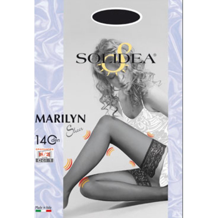 Solidea Marilyn Sheer 140 Den Stay-ups Couleur Noir Taille 1-S 1 Pièce