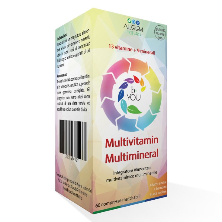 Algem B-You Multivitamines Multiminéraux Complément Alimentaire 60 Comprimés
