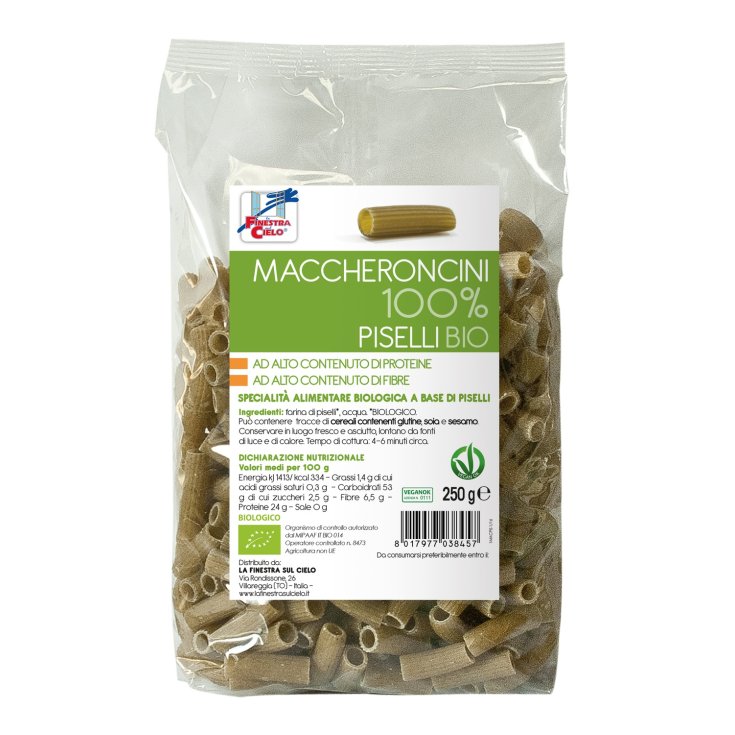 La Finestra Sul Cielo Maccheroncini 100% Pois Bio 250g