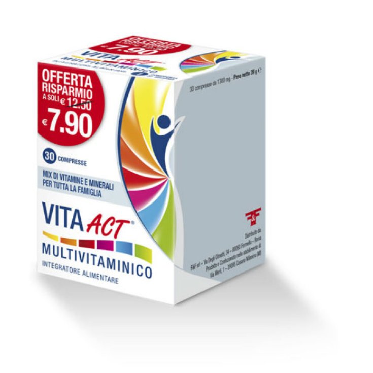 Vita Act Complément Alimentaire Multivitaminé 30 Comprimés