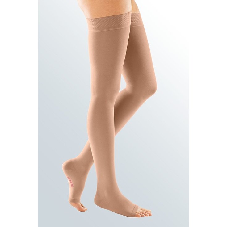 Collants de compression moyenne graduée 18 mmHg bout ouvert couleur naturelle taille 1 code 1405pa