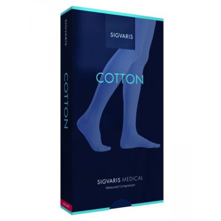 Sigvaris Cotton CO1 AD Collants à bout fermé Couleur naturelle Taille L Long