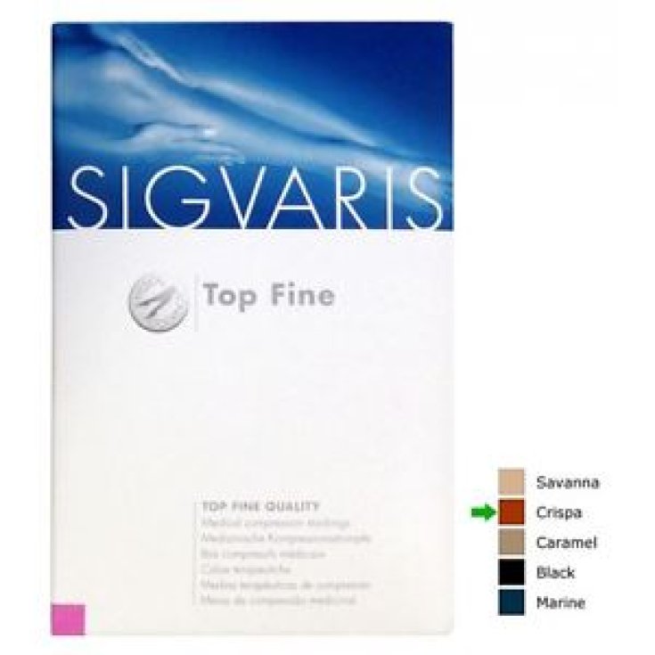 Sigvaris Top Fine 701 Monocollant Autofixant Bout Ouvert Droit Couleur Crispa Taille M Long Plus