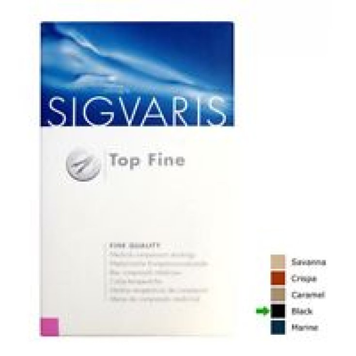 Sigvaris Top Fine 701 Monocollant Autofixant Snistro Bout Ouvert Noir Couleur Taille L Long