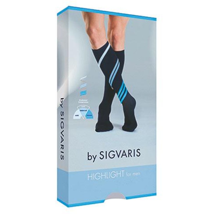 Sigvaris Highlight For Men Mi-bas Taille M Couleur Marine