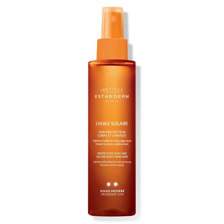 Institut Esthederm Huile Solaire Corps Et Cheveux Soleil Moderé 150 ml