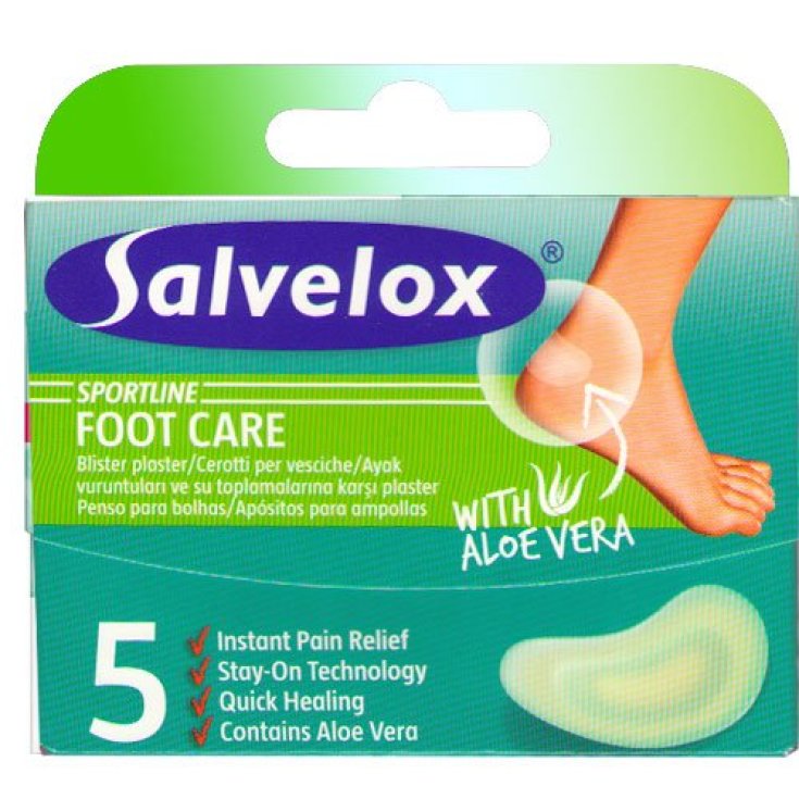 Salvelox Soin Des Pieds À L'Aloe Vera Patchs 12x5cm 5 Pièces