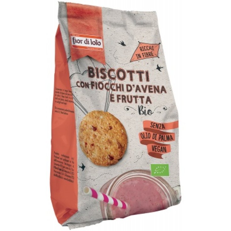 Fior Di Loto Biscuits Aux Flocons D'Avoine Et Aux Fruits Bio 350g