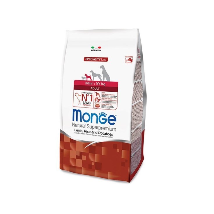 Monge Mini Croquettes Pour Chiens Adultes Avec Agneau, Riz Et Pommes De Terre 800g