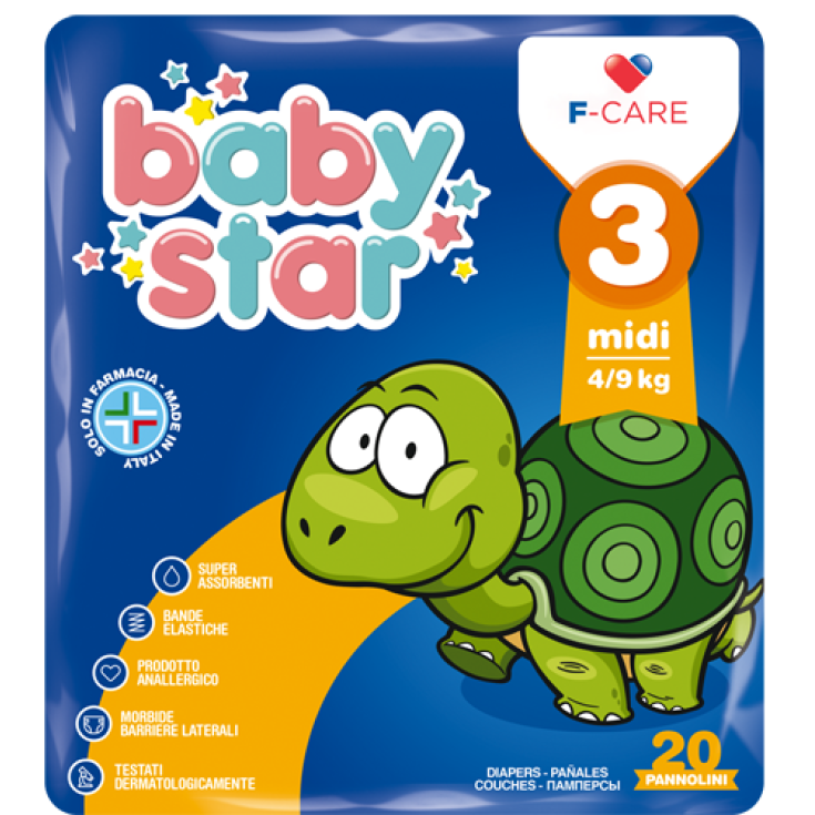 Baby Star Couches 3 Midi 4-9kg 20 Pièces